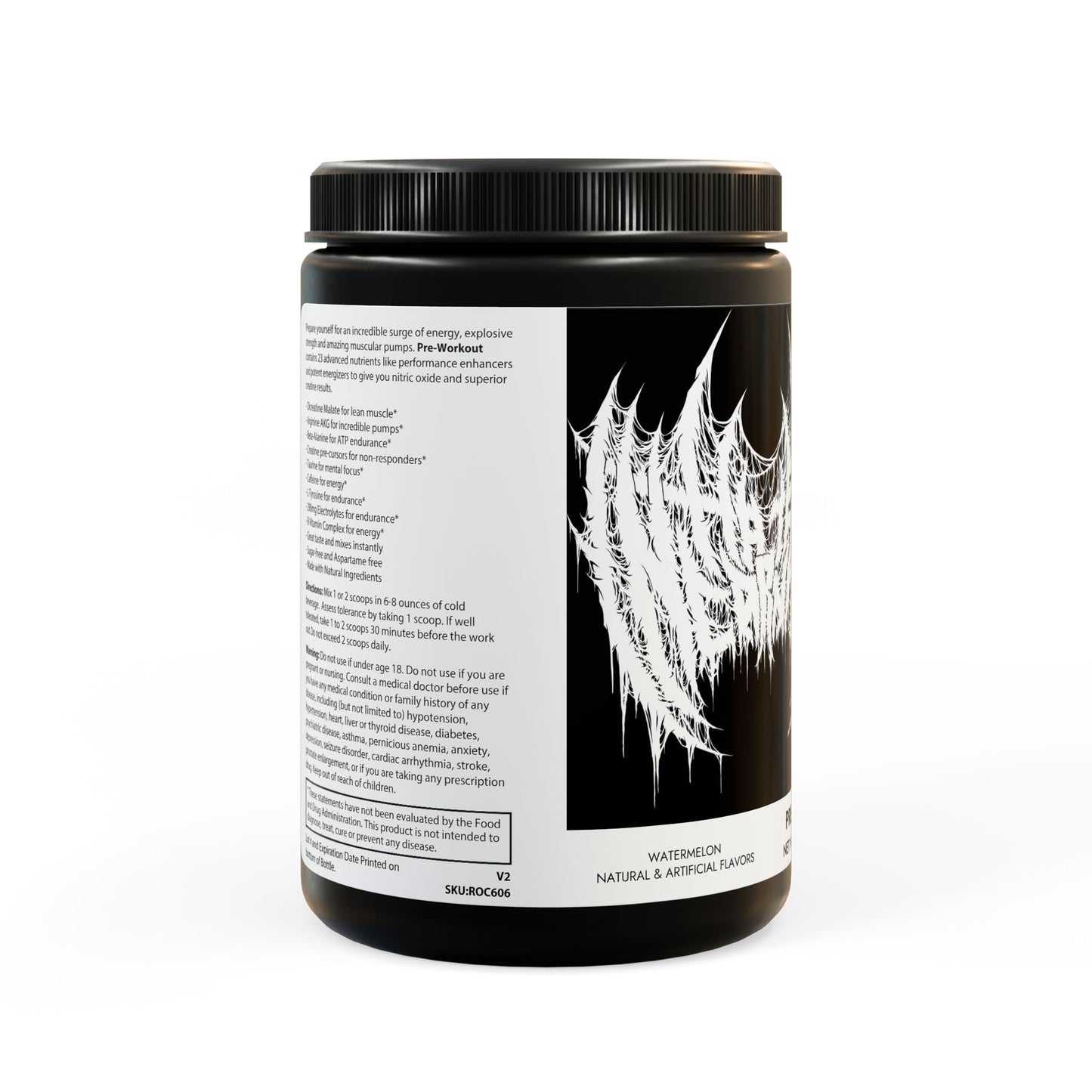 Hate Incarnate ENERGY BLITZ Pre-Workout Supplement, Watermelon (300g, 10.58oz)