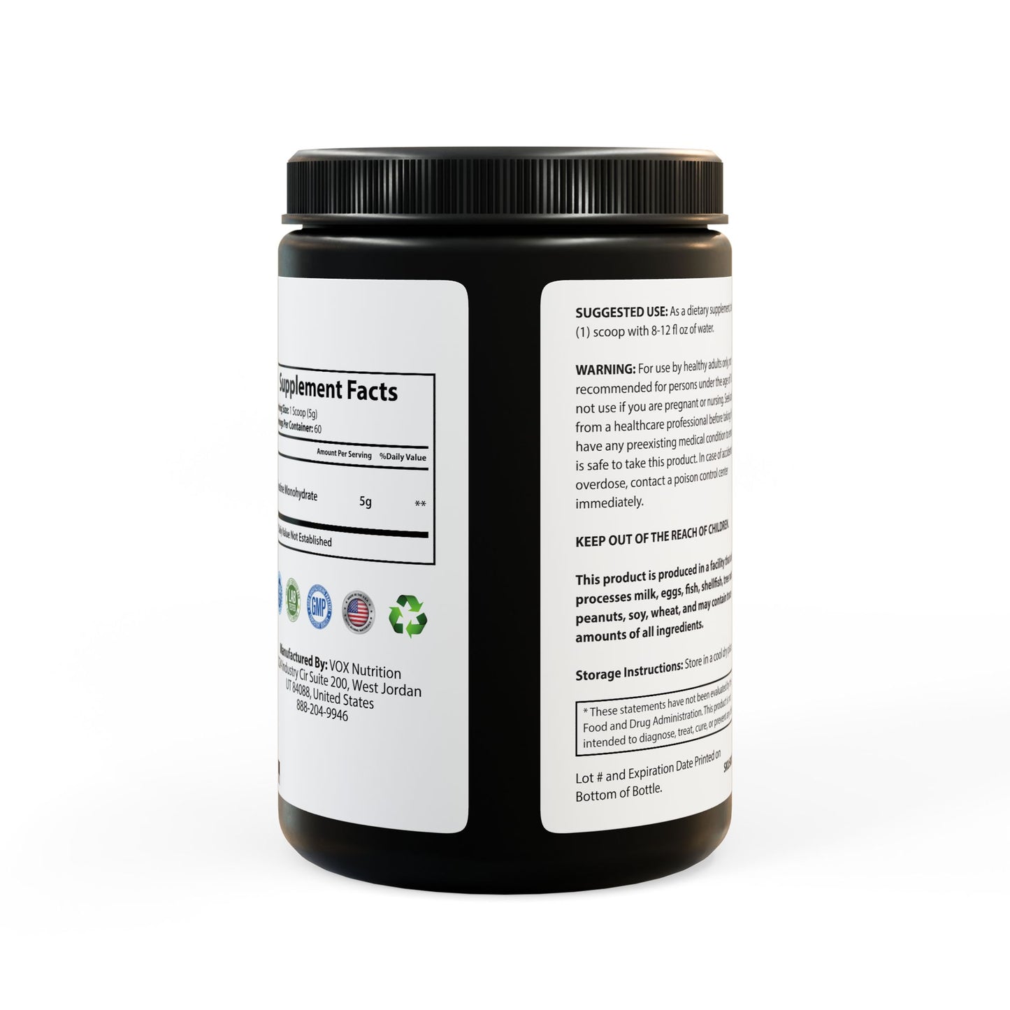 Hate Incarnate Creatine Monohydrate Supplement (300g, 10.58oz)